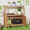 COSTWAY Table à plantes, armoire de jardin en bois, armoire Voir les images du produit 2
