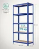 SONGMICS Lagerregal mit 5 verstellbaren Ablagen, 180 x 90 x Produktbild-Vorschau 6