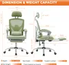 Chaise de bureau Sweiko avec soutien lombaire et accoudoirs Voir les images du produit 4