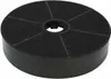 A black circular carbon filter with a hole in the center. Voir les images du produit