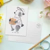 Mr. & Mrs. Panda Postkarte Bäcker Herz - Weiß - Geschenk, Produktbild-Vorschau 3