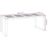 vidaXL Tavolo da giardino con struttura a U 200x90x75 cm in Anteprima dell’immagine prodotto 8