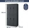 Umkleideschrank Spind IGOR 6 Abteile Etikettenhalter Produktbild-Vorschau 2