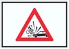 Auto und Fahrradfahrer Unfall mit Symbol Schild A5 Produktbild-Vorschau 1