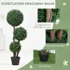 HOMCOM Umelá buxusová guľa, veľká, 100 cm, trojguľová umelá Náhľad obrázku produktu 4