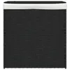 vidaXL Wäschekorb mit 2 Fächern Schwarz 53x35x57 cm Poly Produktbild-Vorschau 3