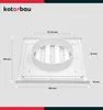 KOTARBAU® Větrací mřížka 200 x 200 mm Kulatá Ø125 mm Náhled obrázku produktu 3