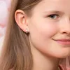 MATERIA Kinder Ohrringe Herz rosa aus 925 Silber rhodiniert Produktbild-Vorschau 2