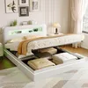 Letto imbottito ProximaX con illuminazione a LED 140x200 cm Anteprima dell’immagine prodotto 3