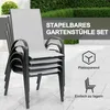 Avestar Gartenstühle 4er Set, Stapelstühle, hochdichtes Produktbild-Vorschau 4