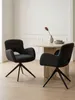 HowHomely THEO Chair Black Fabric - moderný dizajn, Náhľad obrázku produktu 6