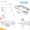 moovkee Babybadewanne mit Gestell 80cm Grau Faltbar mit Produktbild-Vorschau 3