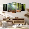 Bild auf Leinwand - Leinwandbild - Wald Blätter Sonne - Produktbild-Vorschau 7