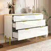 Credenza moderna Merax con 6 cassetti in bianco e oro, Anteprima dell’immagine prodotto 5