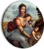 Italienischer Leinwand Rundes Bild - The Virgin and Child Produktbild-Vorschau 1