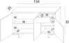 Sideboard Dbakayok, Wohnzimmer-Sideboard, Wohnzimmer-Buffet Produktbild-Vorschau 3