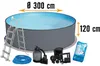 Stahlwandpool Set (7-teilig) hoch rund 300 x 120 cm, Stahl Produktbild-Vorschau 11