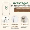 Recalma Paranco per biciclette, supporto a soffitto per Anteprima dell’immagine prodotto 13