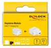 DELOCK Keystone Modul mit USB Type-C Ladebuchse 2,1 A weiß Anteprima dell’immagine prodotto 4
