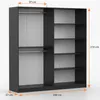 Drehtürenschrank Kleiderschrank Schrank 200 cm Produktbild-Vorschau 4
