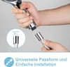 Hands assembling a shower hose connection. Produktbild-Vorschau