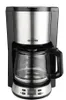 A studio shot of a black and silver drip coffee maker. Produktbild-Vorschau