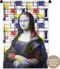 MuchoWow® Wandteppich Wandbehang Mona Lisa - Mondrian - Produktbild-Vorschau 1