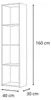 Scaffale LONI 160x40 cm – Mobile bianco con 4 ripiani e 1 Anteprima dell’immagine prodotto 5