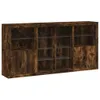 vidaXL Sideboard avec lampes LED chêne fumé 202x37x100 cm Voir les images du produit 3