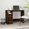 Scrivania con cassetti in rovere fumé 102x50x76 cm Anteprima dell’immagine prodotto 2
