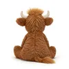 Kuh Kuscheltier 23 cm – Highland Cow Plüschtier, weich und Produktbild-Vorschau 3