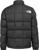 A black puffer jacket with a white logo on the back. Produktbild-Vorschau