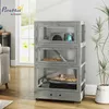 PawHut Hamsterkäfig aus Holz 4 Etagen Zwerghamster 65 x 45 Produktbild-Vorschau 2