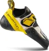 Klett-Kletterschuh "Solution" von La Sportiva in Schwarz und Gelb; mit asymmetrischem Design und verstärkter Sohle. Náhľad obrázku produktu
