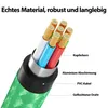 USB-C zu USB-C Kabel 480mbps 60W mit Metall Stecker - Grün Produktbild-Vorschau 6