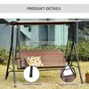 Outsunny 2-Sitzer Hollywoodschaukel mit Sonnendach Patio Produktbild-Vorschau 4