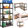 Étagère de rangement métallique à 5 tablettes, 180 cm, pour Voir les images du produit 4