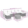 8-tlg. Garten-Sofagarnitur - mit Kissen Grau Poly Rattan - Produktbild-Vorschau 3