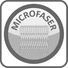 A circular badge with the text MICROFASER and a graphic representation of fibers. Produktbild-Vorschau