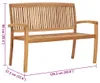 vidaXL Stapelbare Gartenbank mit Auflage 128,5 cm Produktbild-Vorschau 7