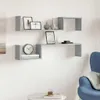 Półki Ścienne, 2 Szt., Szarość Betonu, 100X15X20 Cm, Płyta Podgląd zdjęcia produktu 2