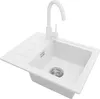 PRIMAGRAN Granitspüle Weiß 55x44cm, Spülbecken 1 Becken + Produktbild-Vorschau 1
