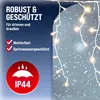 A close-up marketing image showing details of a string of lights with text highlighting its features. Anteprima dell’immagine prodotto