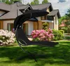 Aga Garten-Liegestuhl mit Sonnenschirm Schwarz Produktbild-Vorschau 4