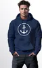 Cooler Kapuzen-Pullover Herren Anker Round Hoodie Männer Produktbild-Vorschau 3