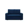A dark blue sofa with two cushions is shown against a white background. Produktbild-Vorschau