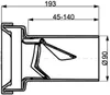 HAAS PE-Wand-WC-Anschlussgarnitur DN 90 mit Rattenklappe Produktbild-Vorschau 6