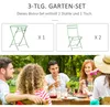 Outsunny 3-teilig Bistroset Balkonmöbel Set patio Hof Produktbild-Vorschau 6