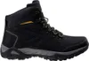 A black hiking boot with gray accents and yellow laces is shown against a white background. Anteprima dell’immagine prodotto