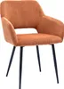 Miliboo - Stühle aus Cordstoff in Terracotta und schwarzem Produktbild-Vorschau 4